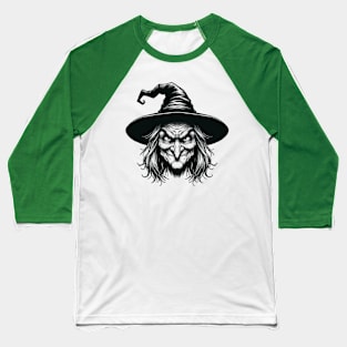 Creepy Witch Baseball T-Shirt